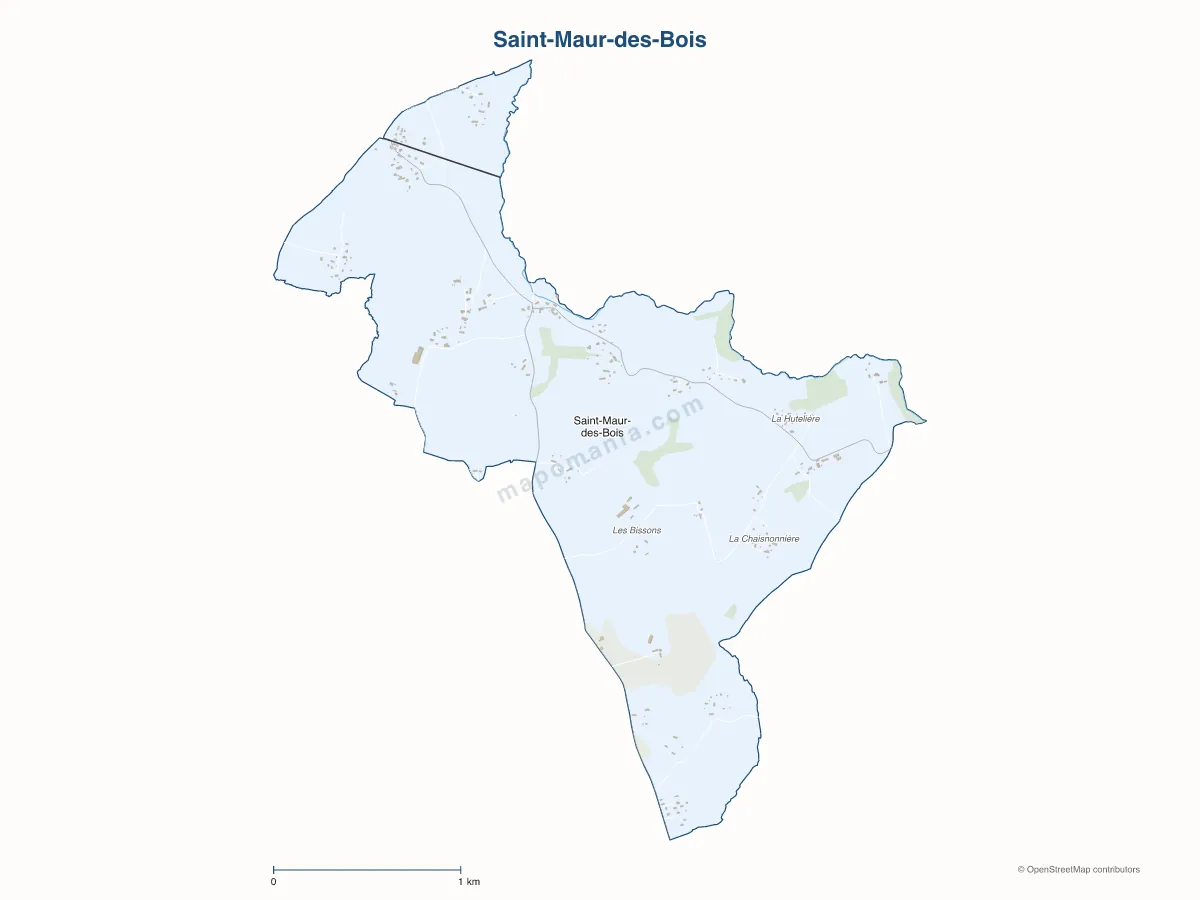 Carte de Saint-Maur-des-Bois à personnaliser