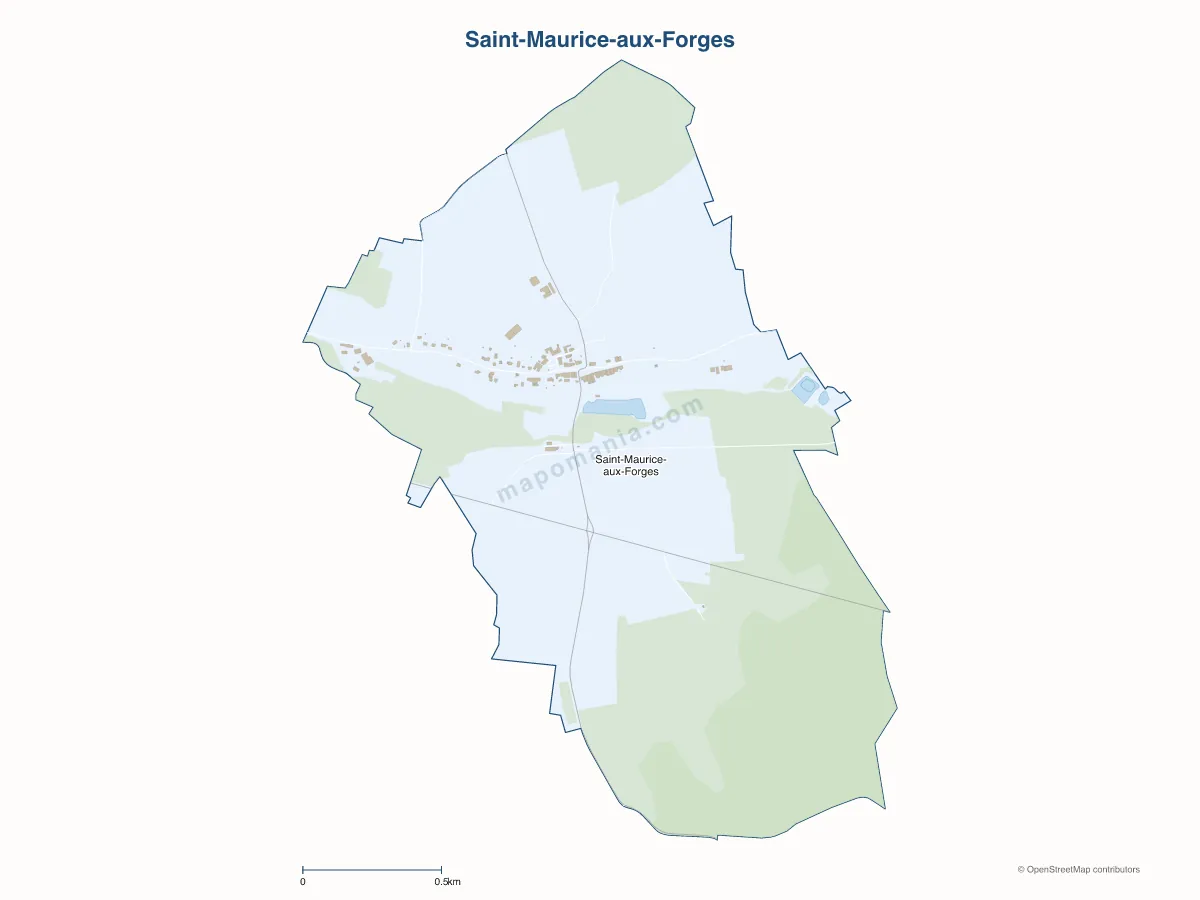Carte de Saint-Maurice-aux-Forges à personnaliser