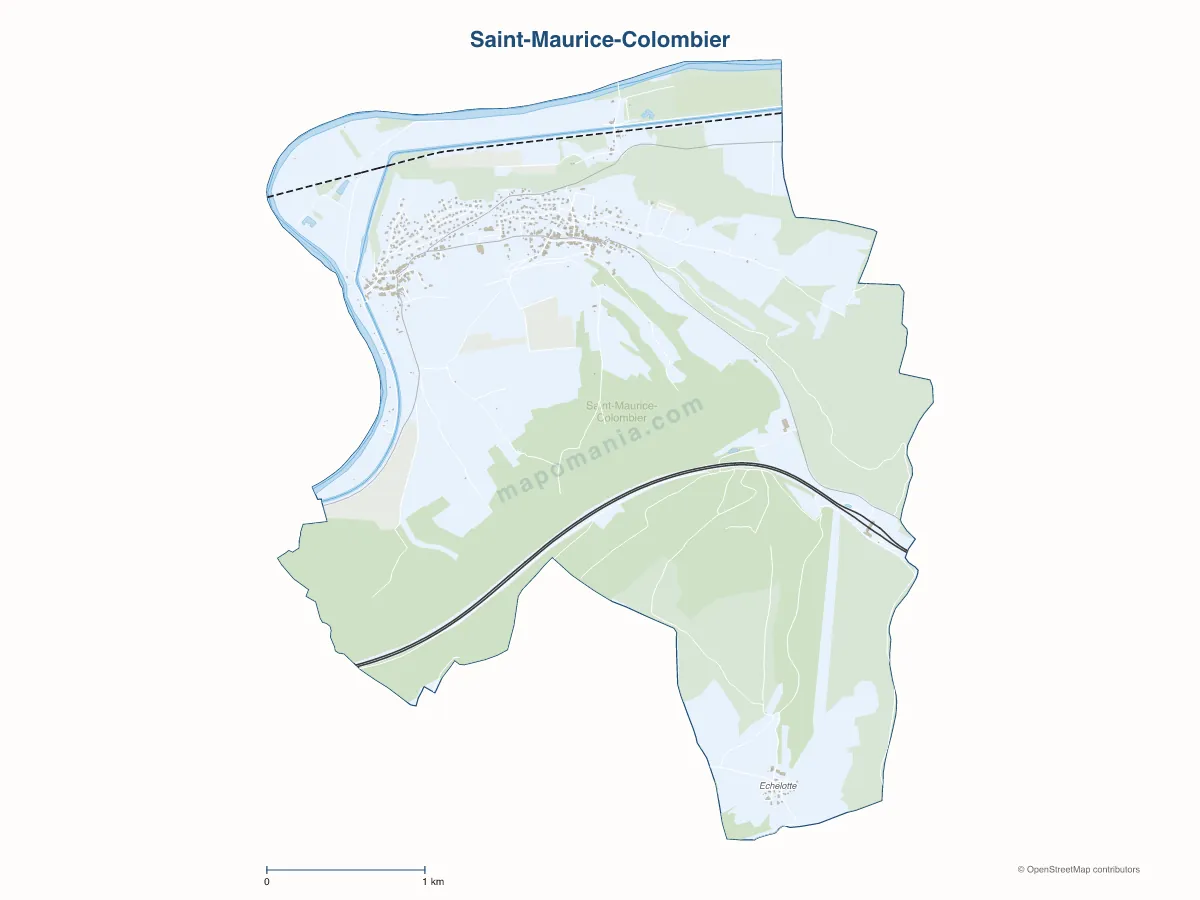 Carte de Saint-Maurice-Colombier à personnaliser