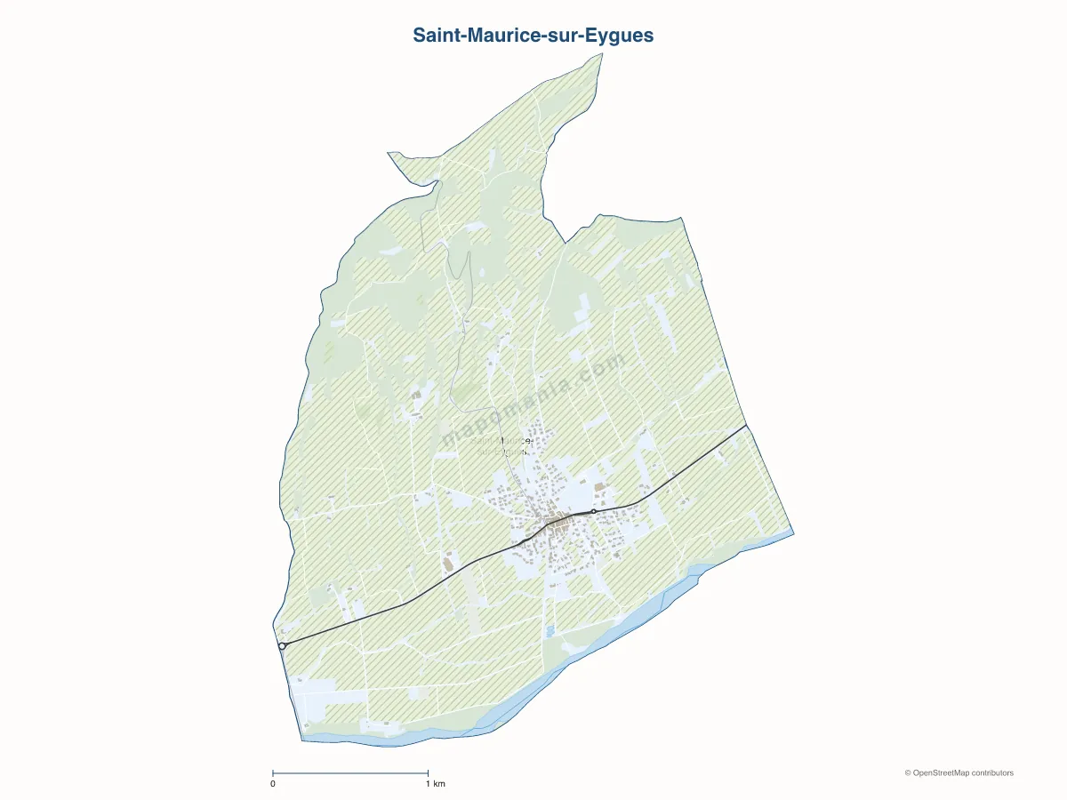 Carte de Saint-Maurice-sur-Eygues à personnaliser