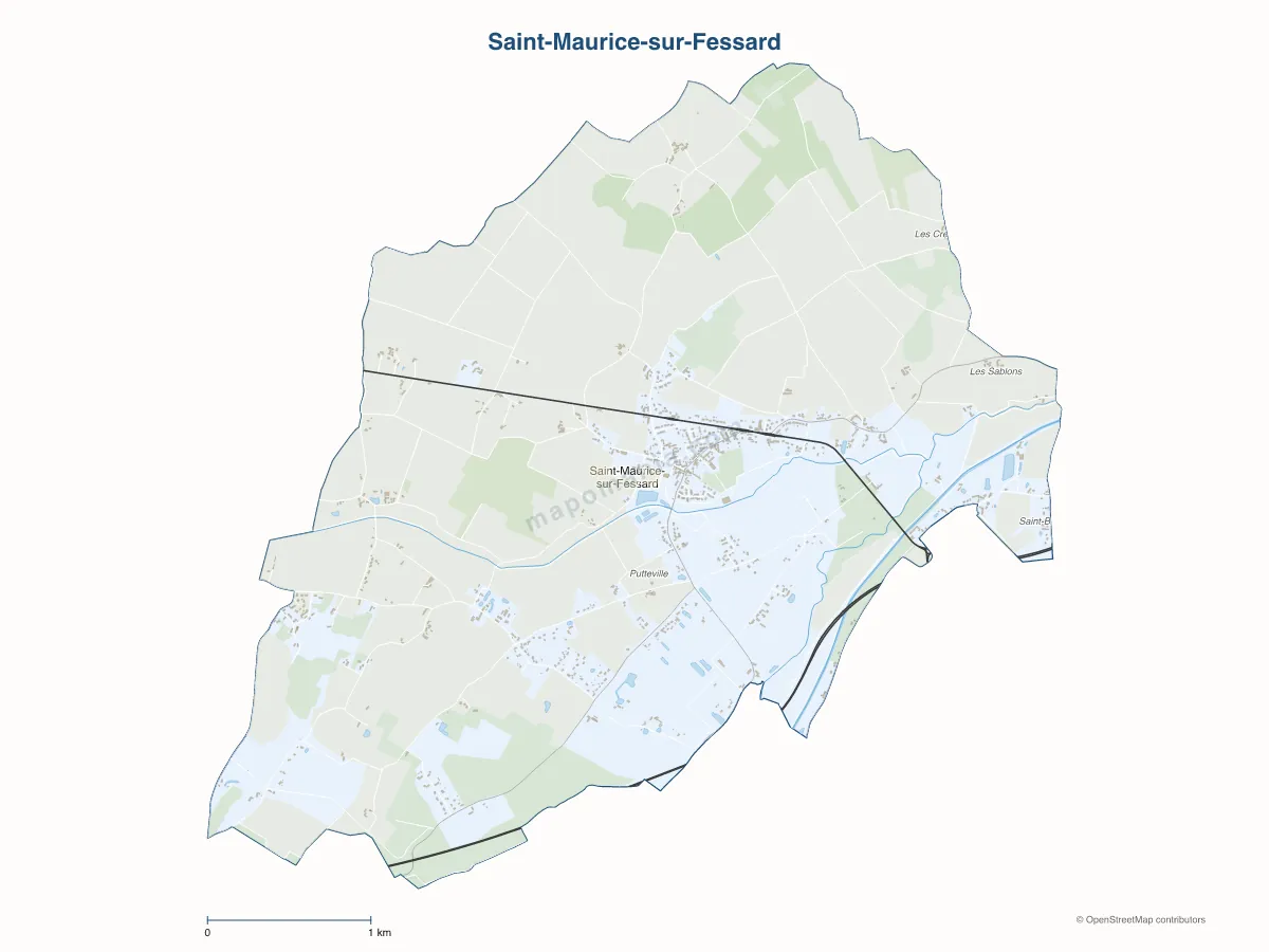 Carte de Saint-Maurice-sur-Fessard à personnaliser