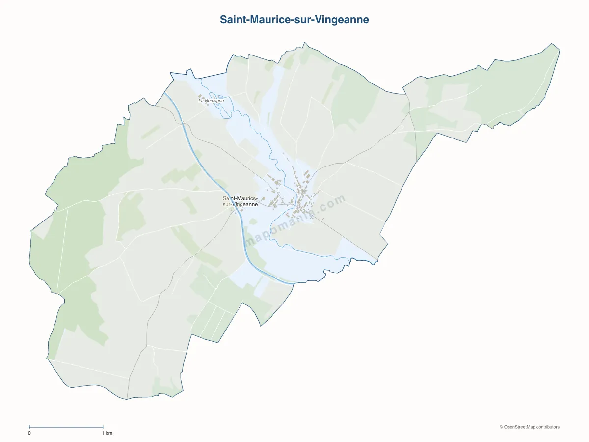 Carte de Saint-Maurice-sur-Vingeanne à personnaliser