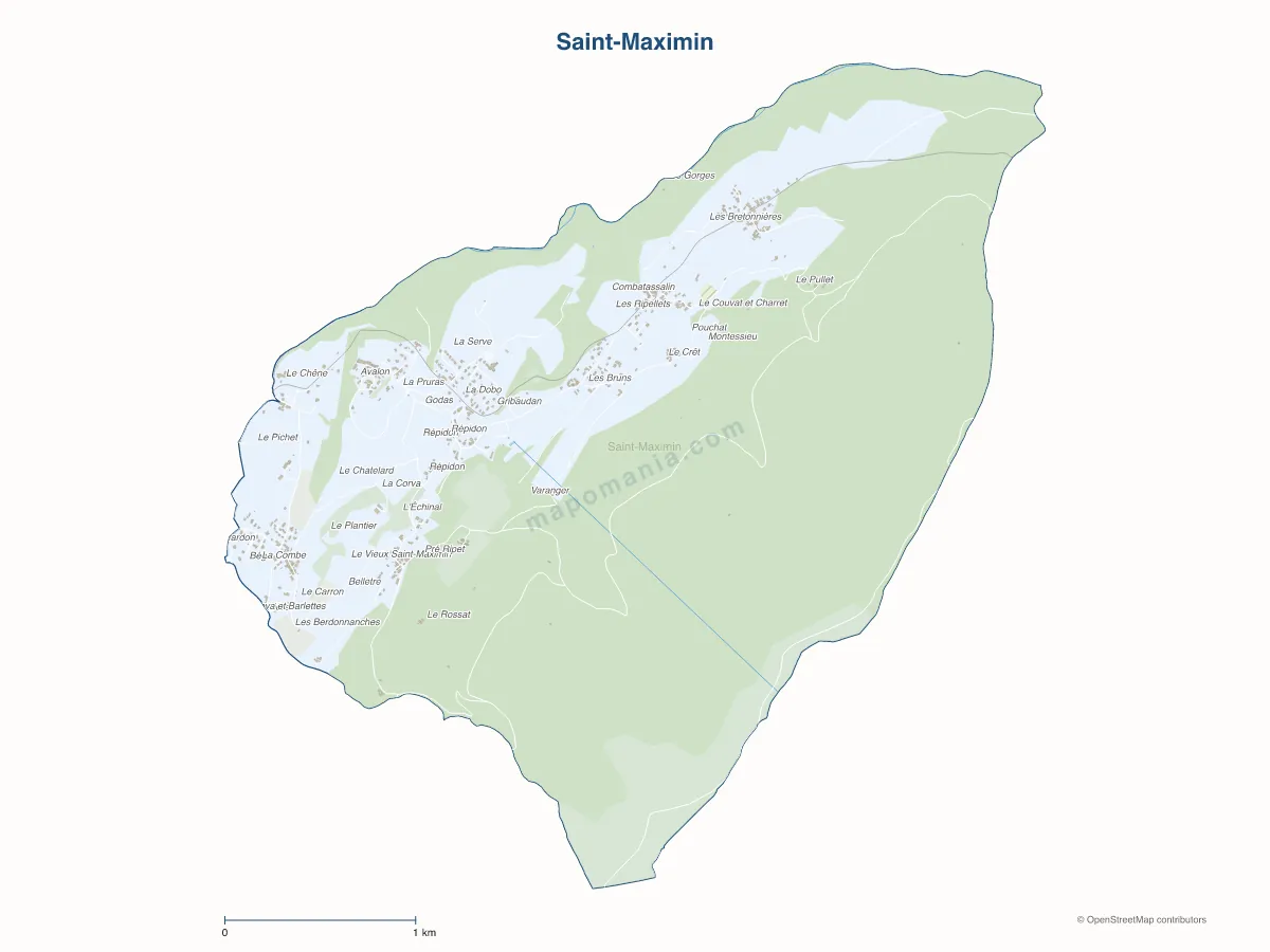Carte de Saint-Maximin à personnaliser