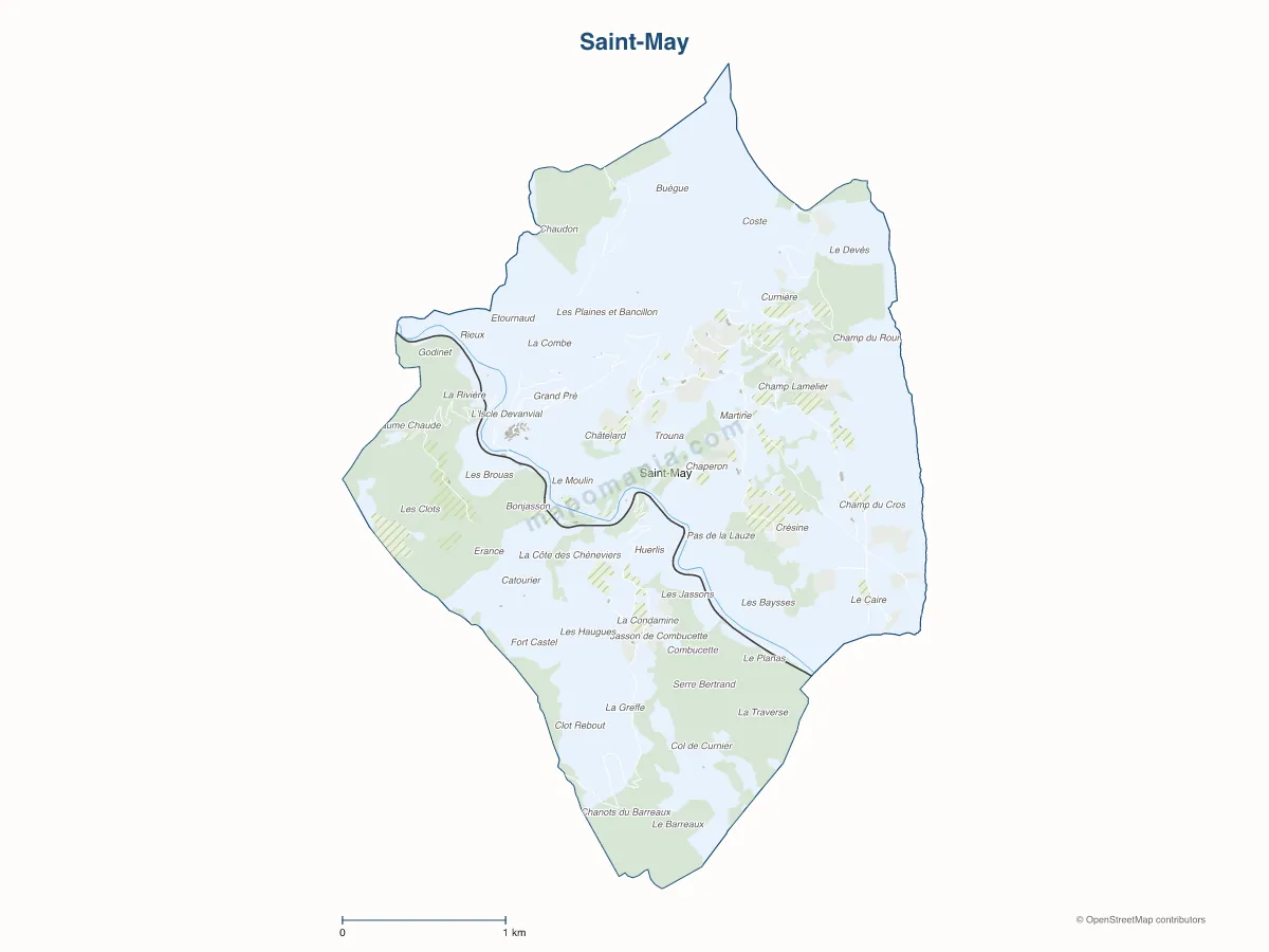 Carte de Saint-May à personnaliser