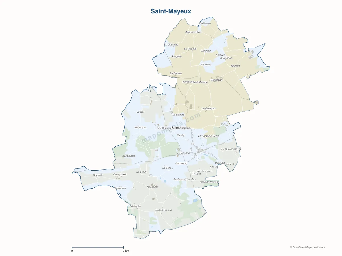 Carte de Saint-Mayeux à personnaliser