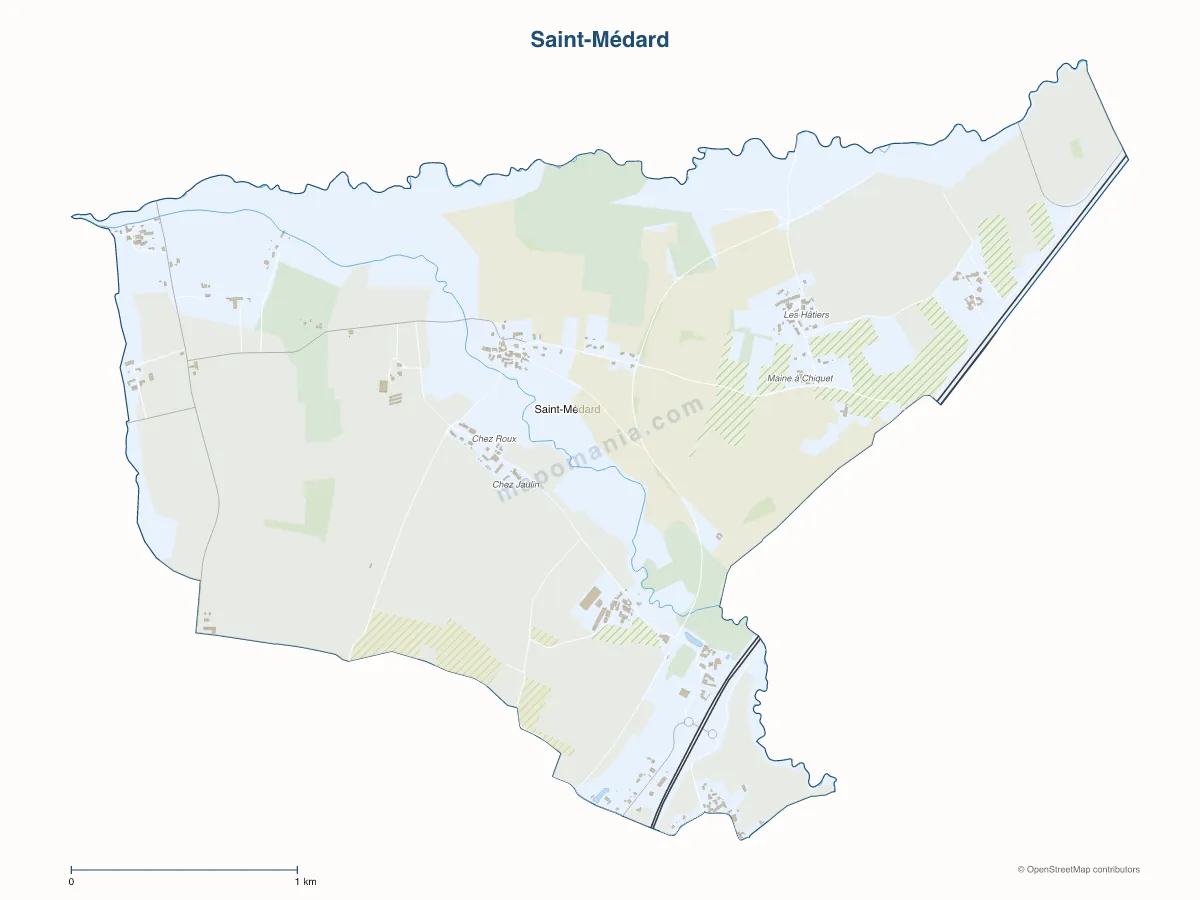 Carte de Saint-Médard à personnaliser