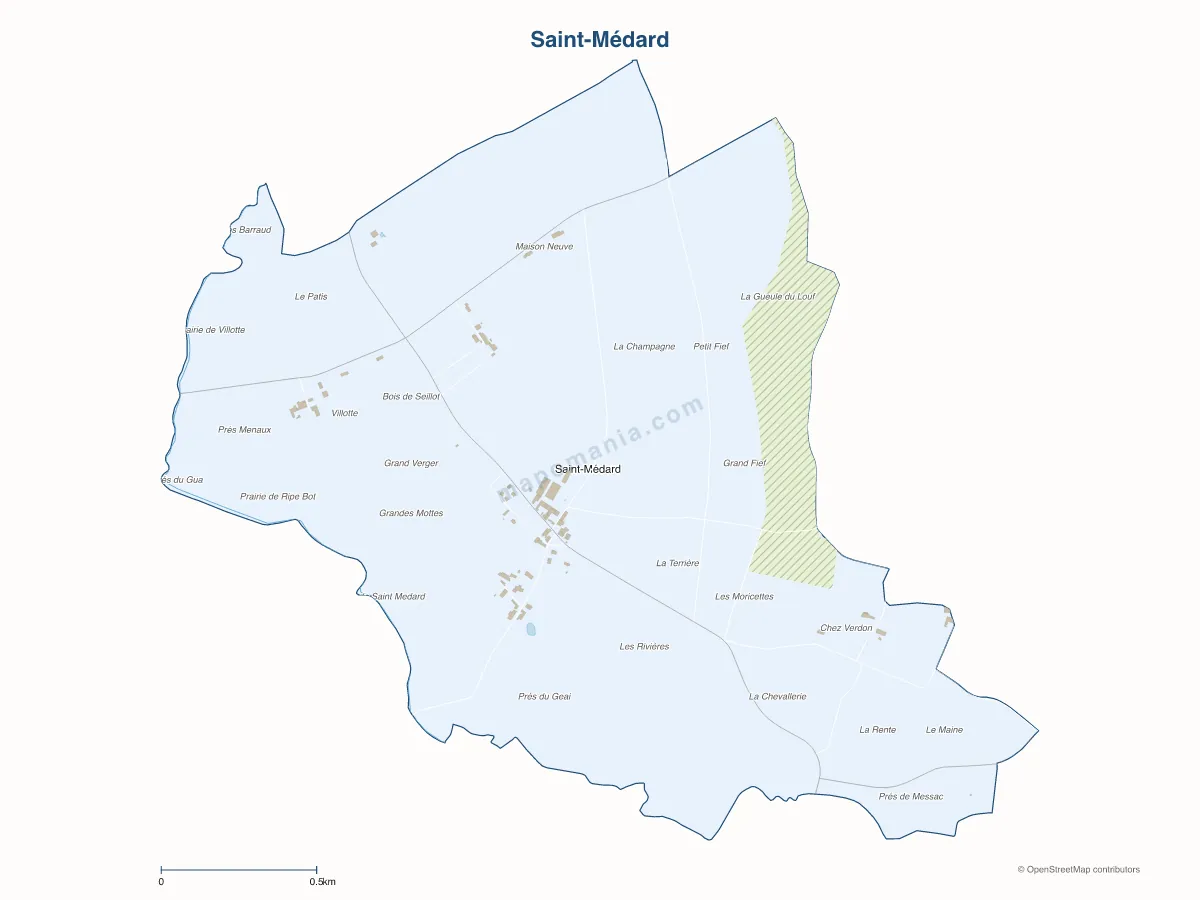 Carte de Saint-Médard à personnaliser