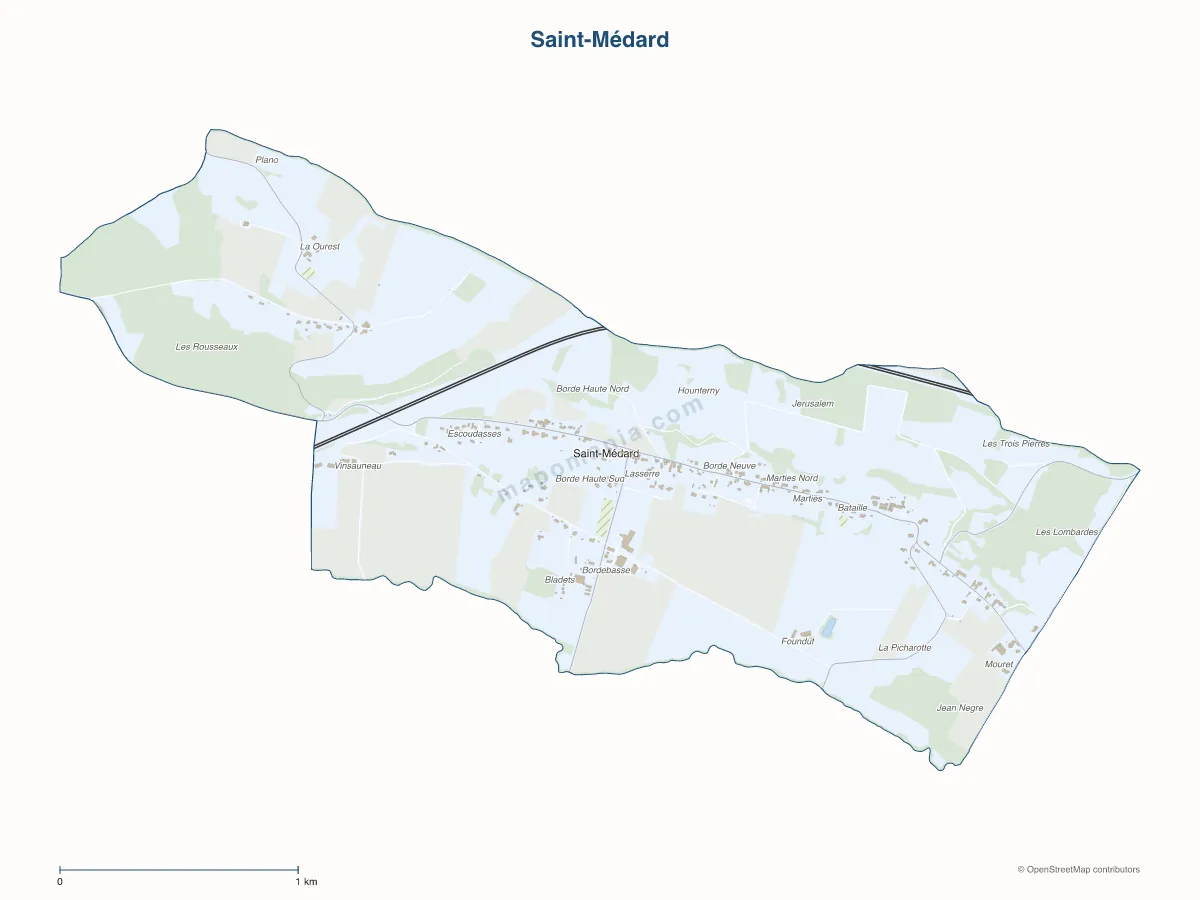 Carte de Saint-Médard à personnaliser