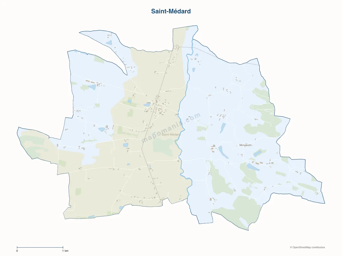 Carte de Saint-Médard à personnaliser