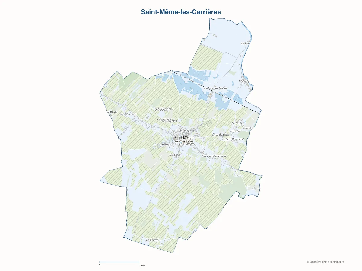 Carte de Saint-Même-les-Carrières à personnaliser