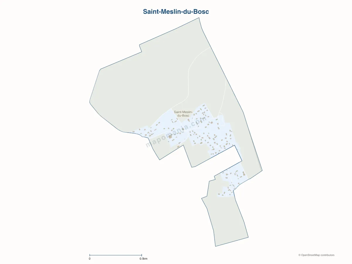 Carte de Saint-Meslin-du-Bosc à personnaliser