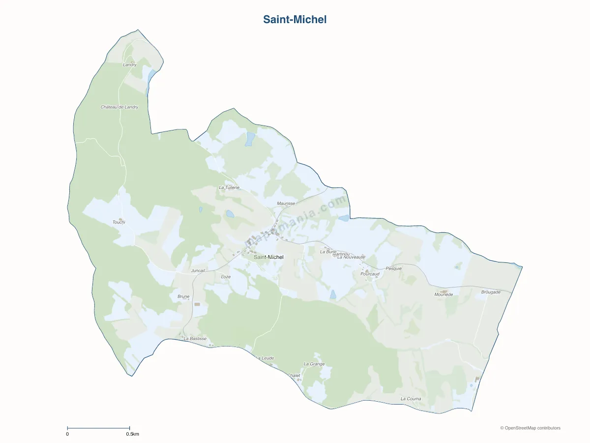 Carte de Saint-Michel à personnaliser