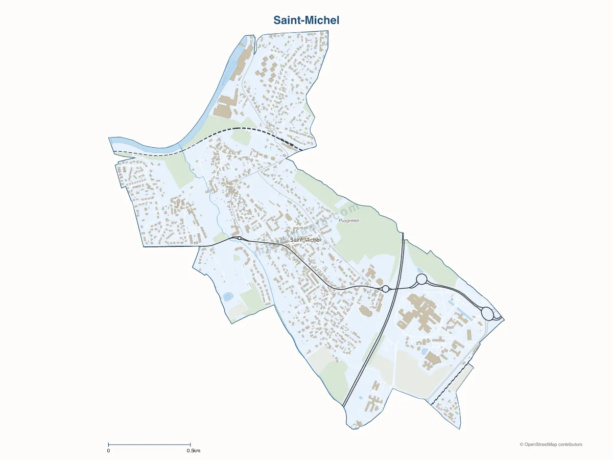Carte de Saint-Michel à personnaliser