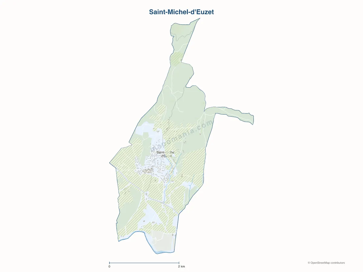 Carte de Saint-Michel-d'Euzet à personnaliser