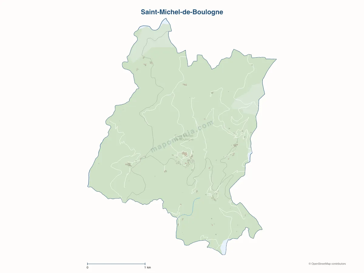 Carte de Saint-Michel-de-Boulogne à personnaliser