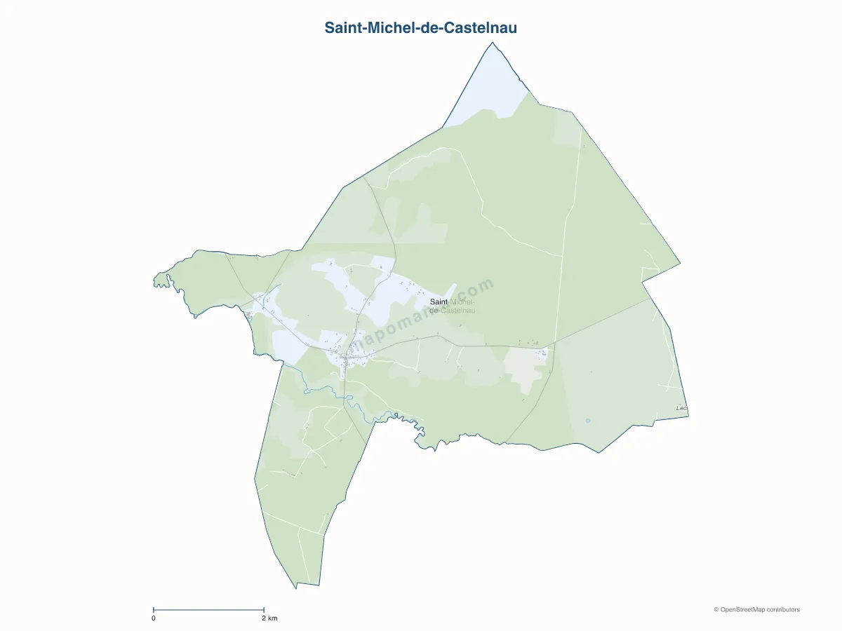Carte de Saint-Michel-de-Castelnau à personnaliser