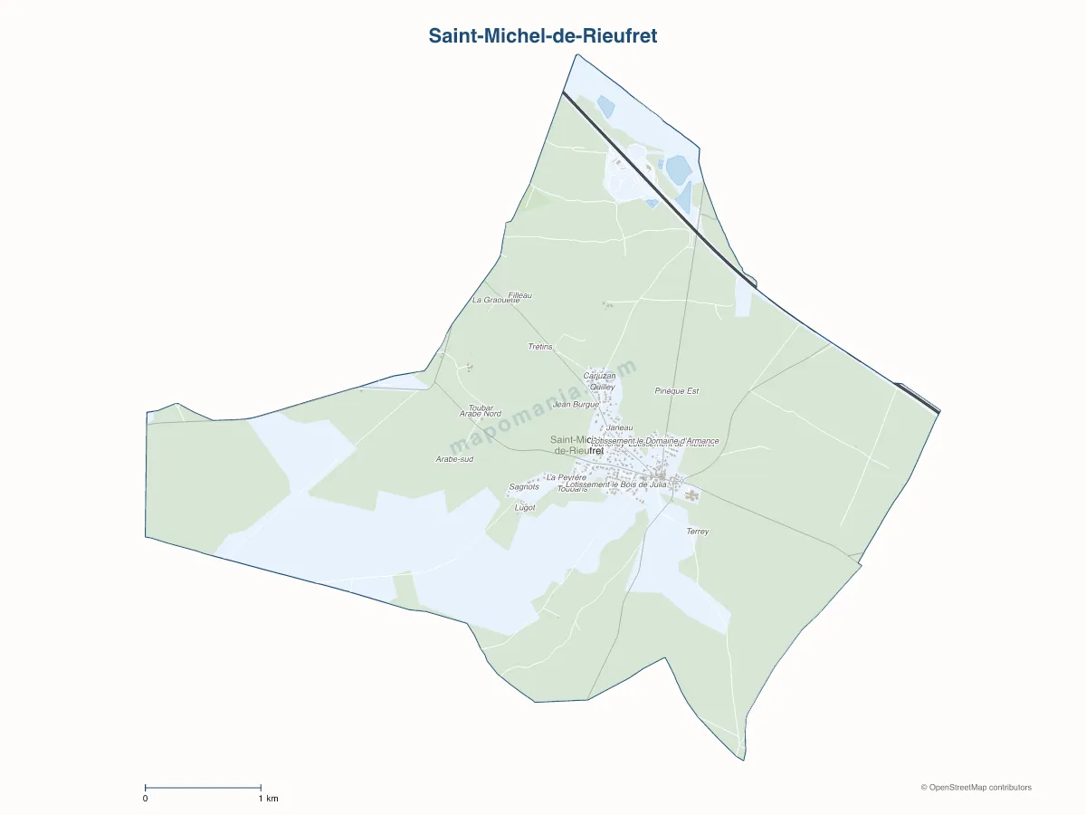 Carte de Saint-Michel-de-Rieufret à personnaliser