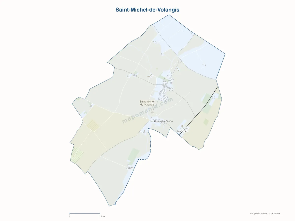 Carte de Saint-Michel-de-Volangis à personnaliser