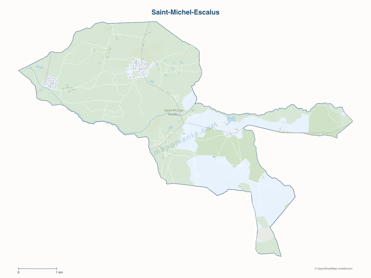 Carte de Saint-Michel-Escalus à personnaliser