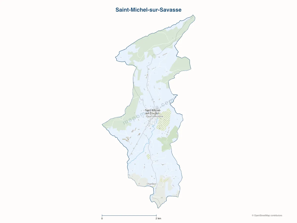 Carte de Saint-Michel-sur-Savasse à personnaliser