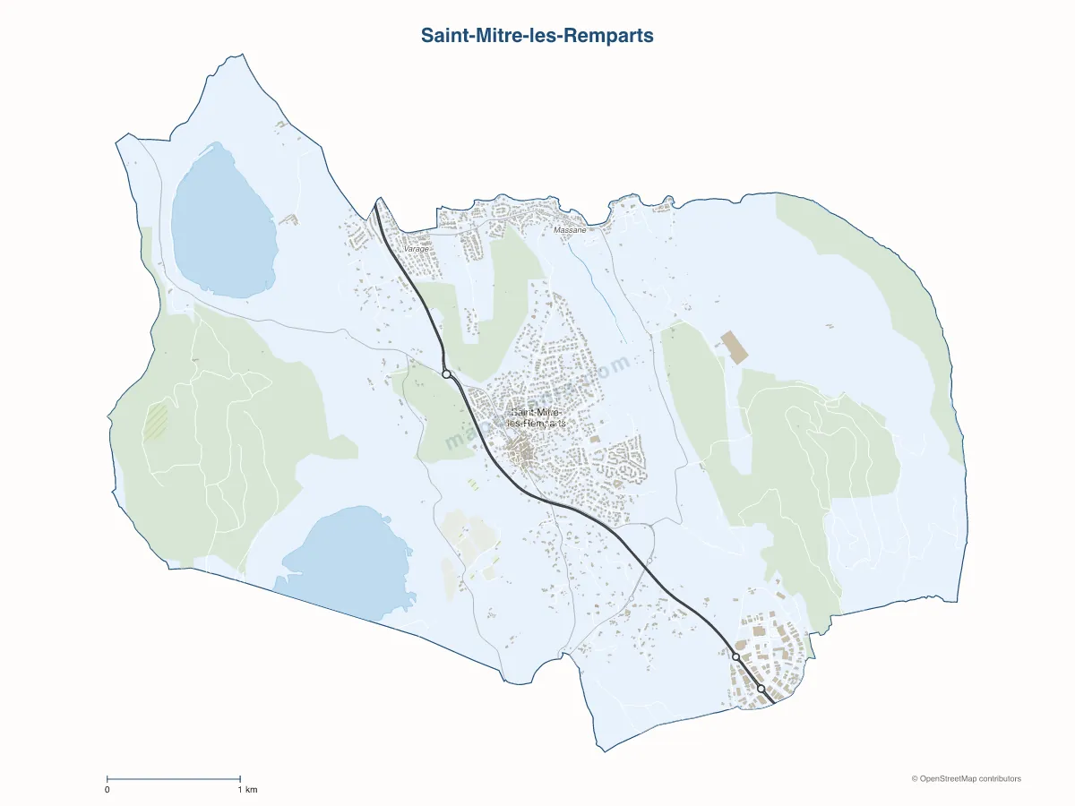 Carte de Saint-Mitre-les-Remparts à personnaliser