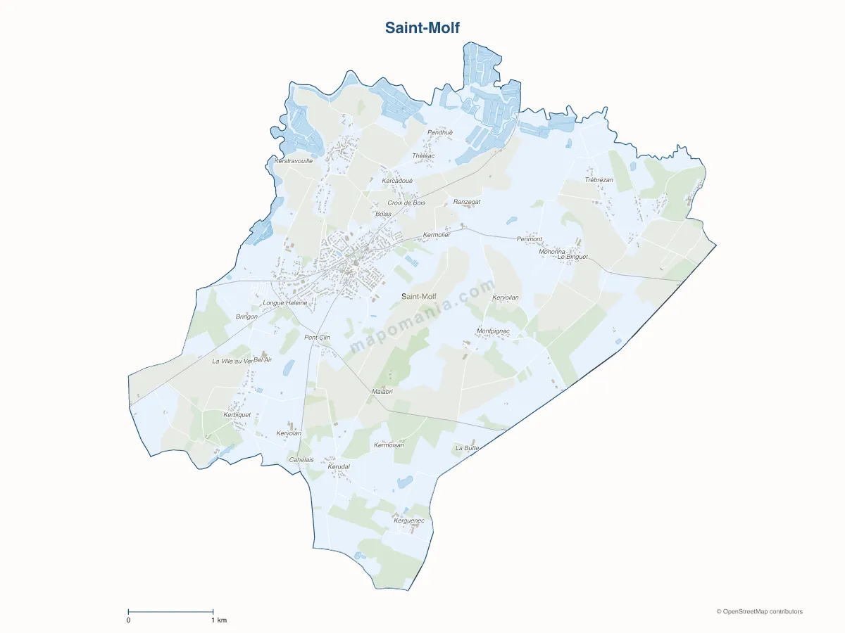 Carte de Saint-Molf à personnaliser