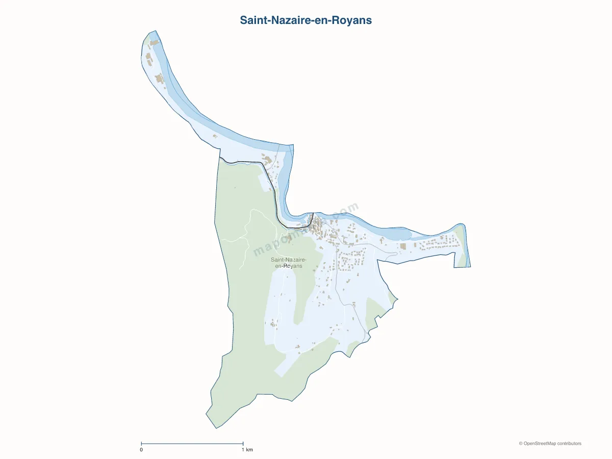 Carte de Saint-Nazaire-en-Royans à personnaliser