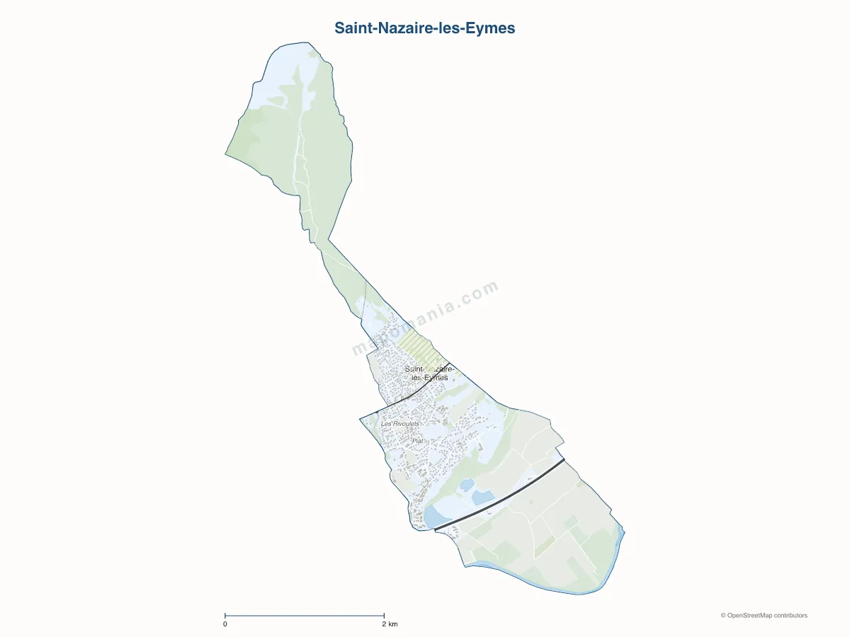 Carte de Saint-Nazaire-les-Eymes à personnaliser