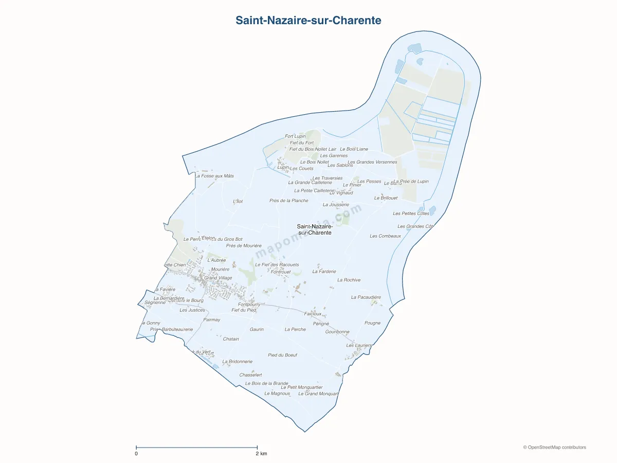 Carte de Saint-Nazaire-sur-Charente à personnaliser