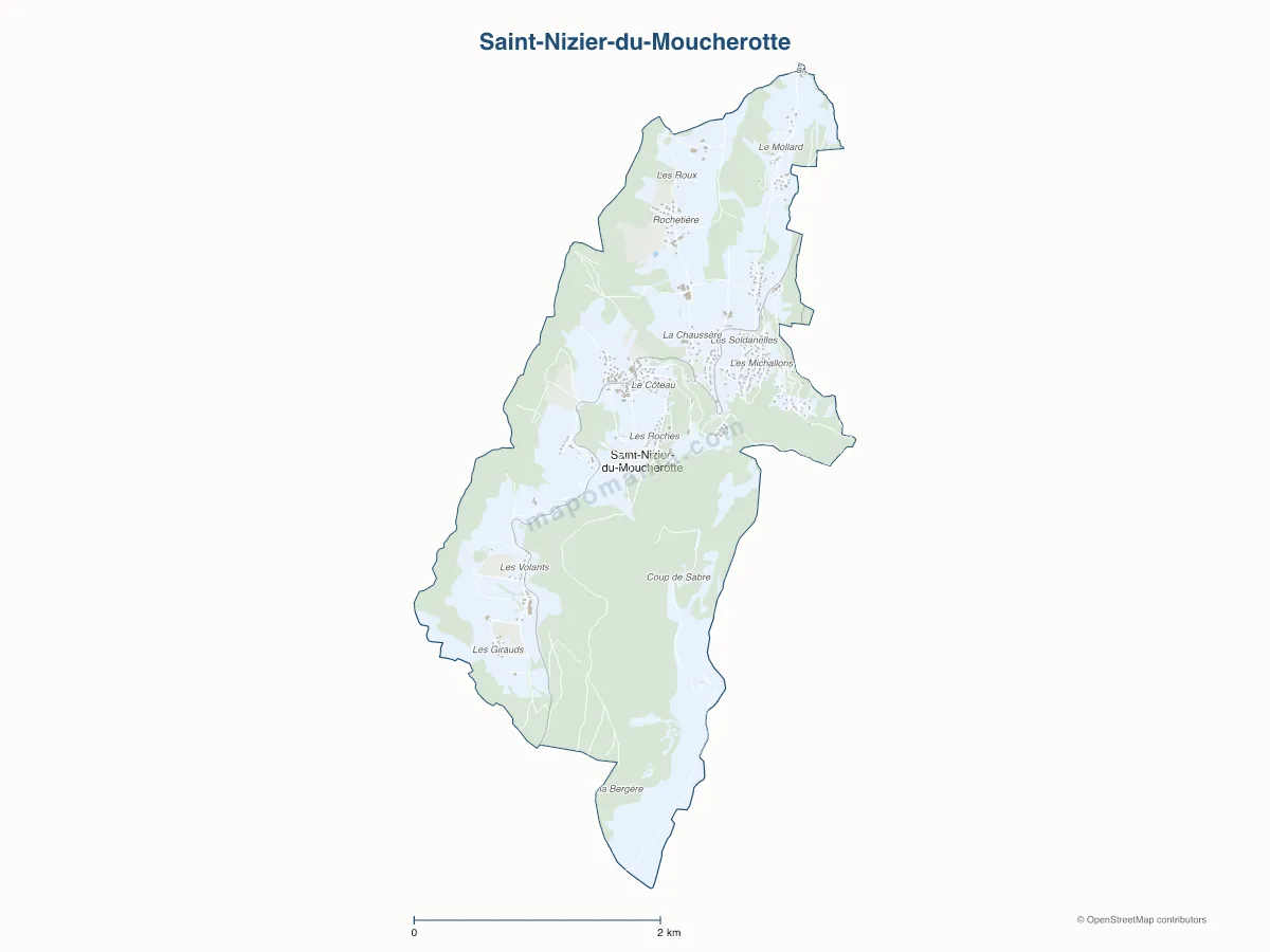 Carte de Saint-Nizier-du-Moucherotte à personnaliser
