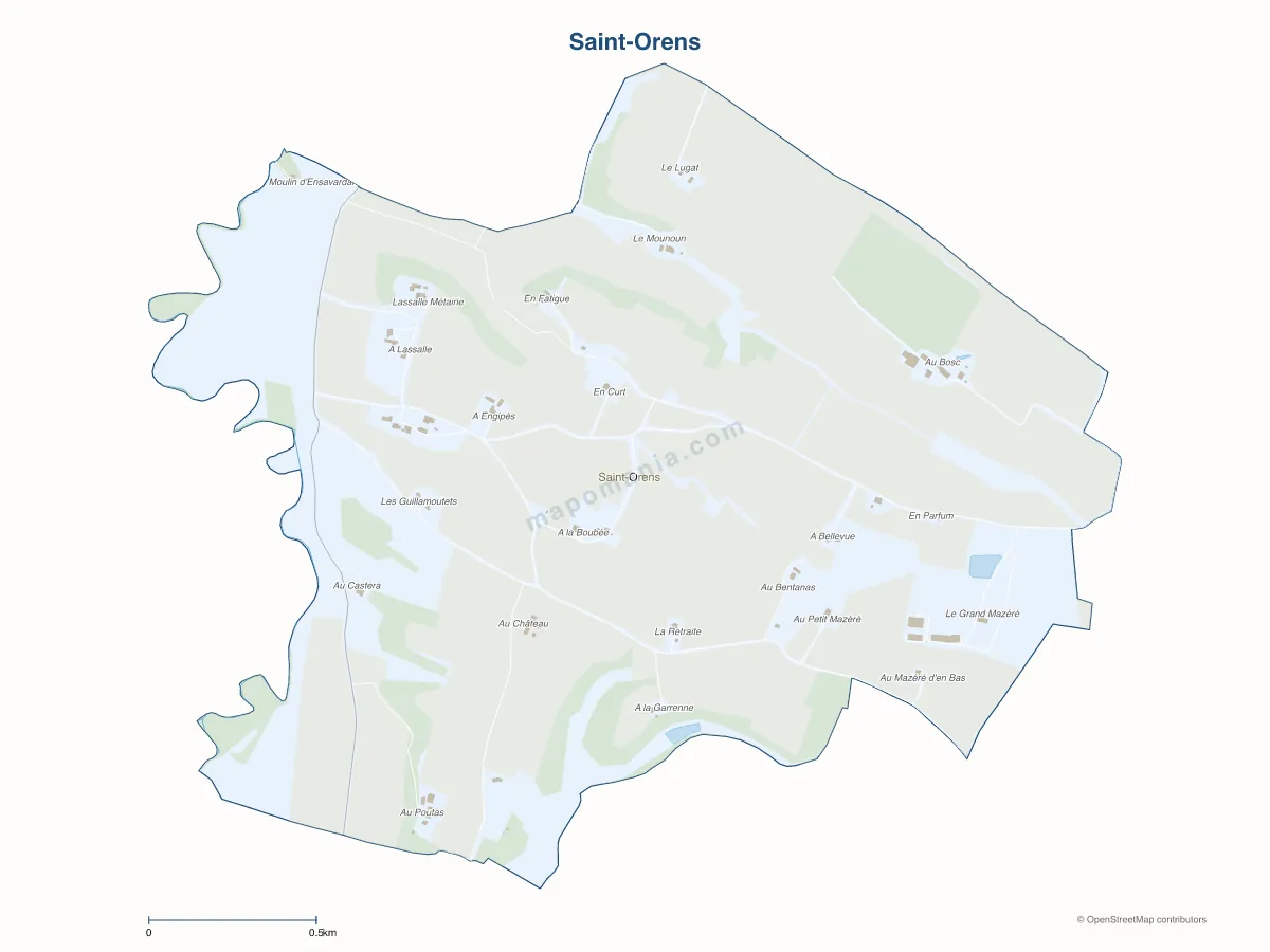 Carte de Saint-Orens à personnaliser