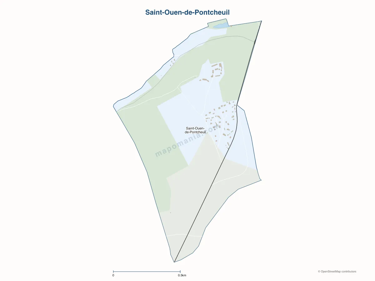 Carte de Saint-Ouen-de-Pontcheuil à personnaliser