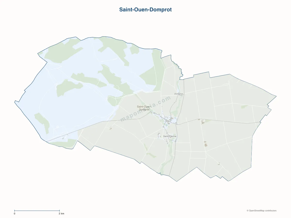 Carte de Saint-Ouen-Domprot à personnaliser
