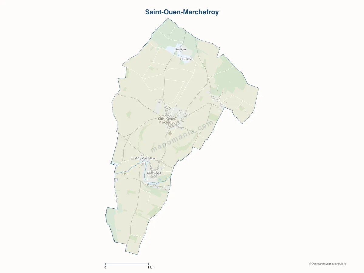 Carte de Saint-Ouen-Marchefroy à personnaliser