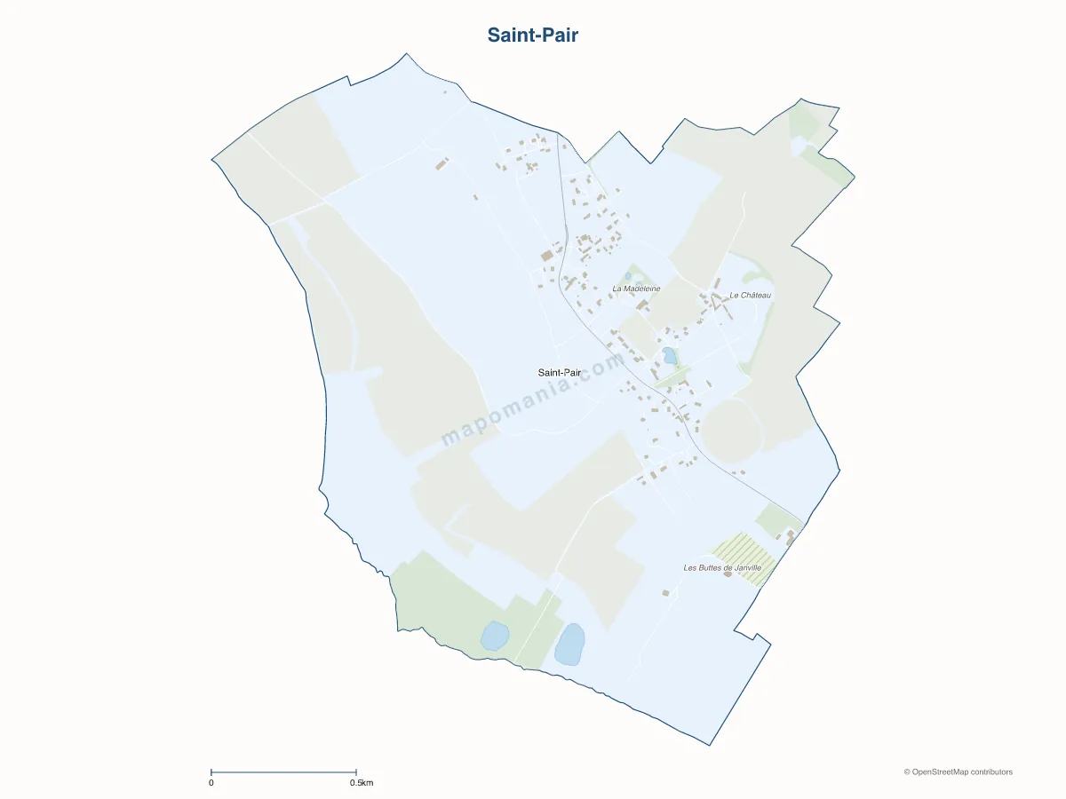 Carte de Saint-Pair à personnaliser