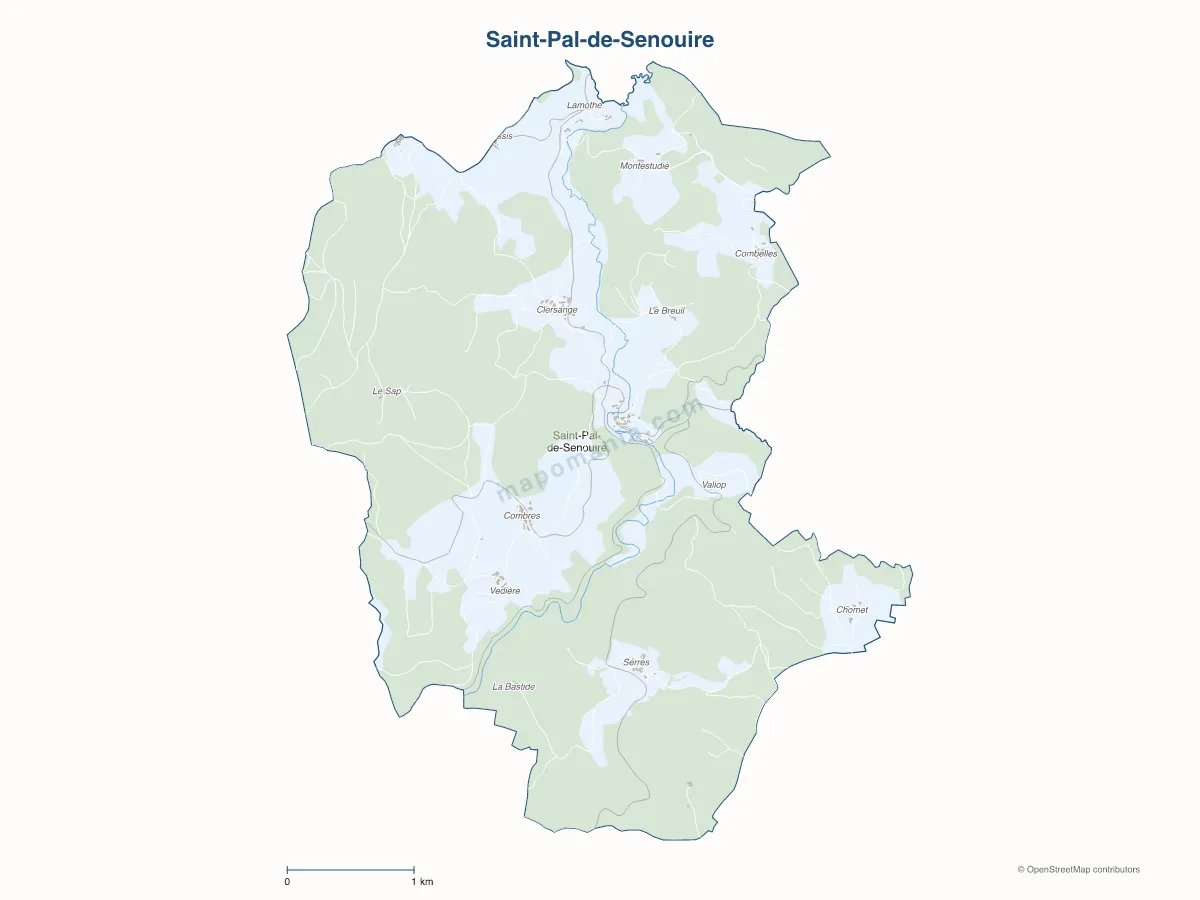 Carte de Saint-Pal-de-Senouire à personnaliser