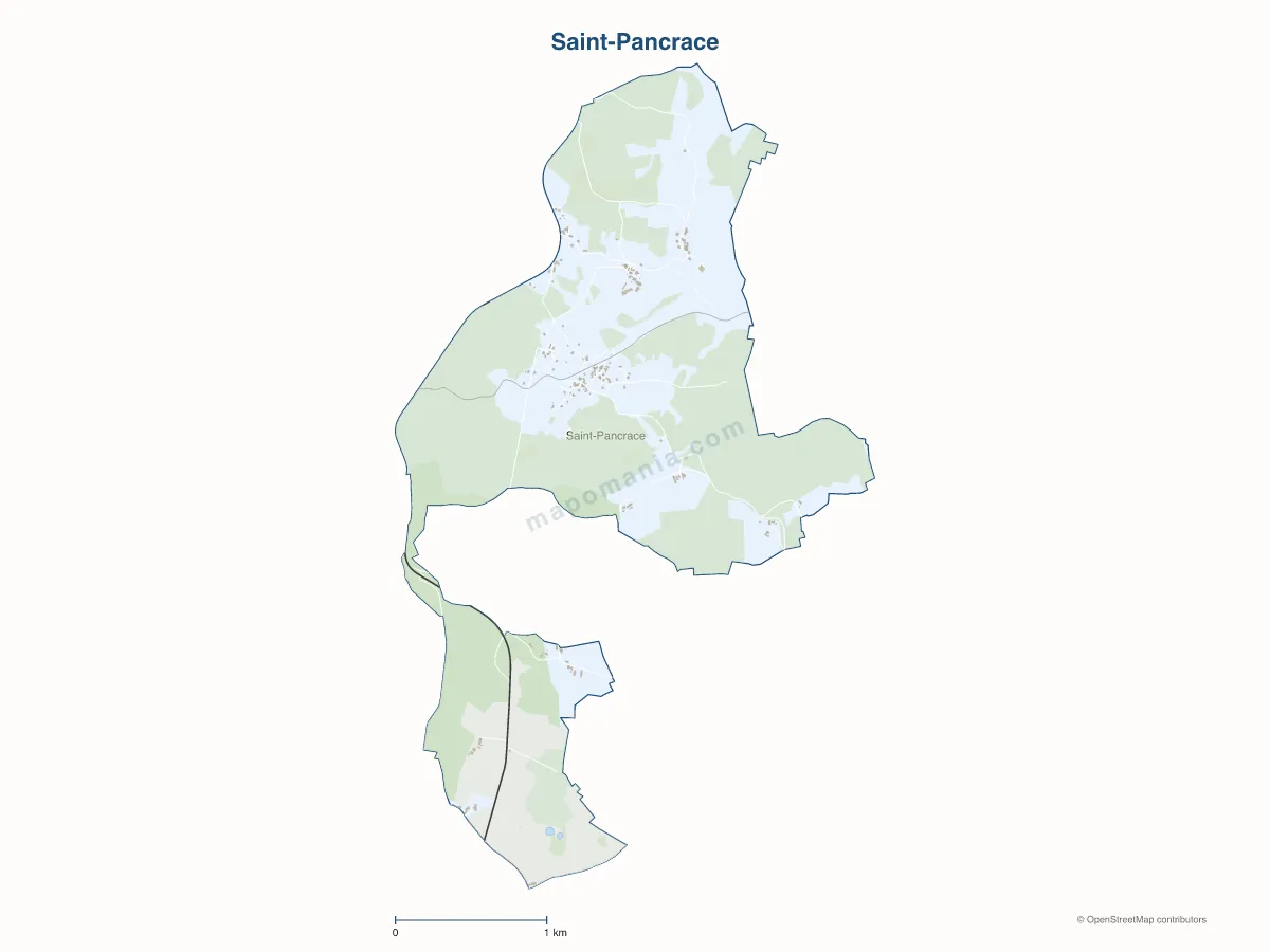 Carte de Saint-Pancrace à personnaliser