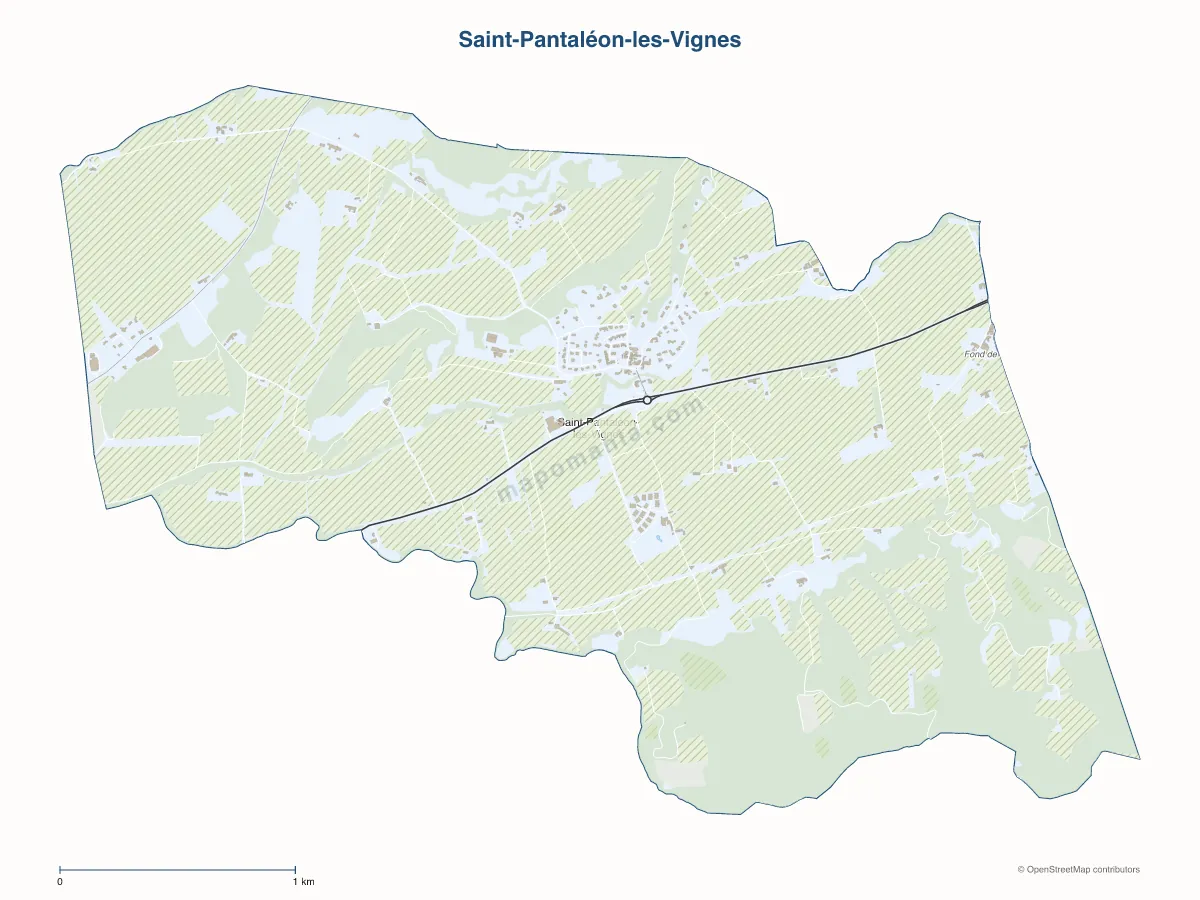 Carte de Saint-Pantaléon-les-Vignes à personnaliser