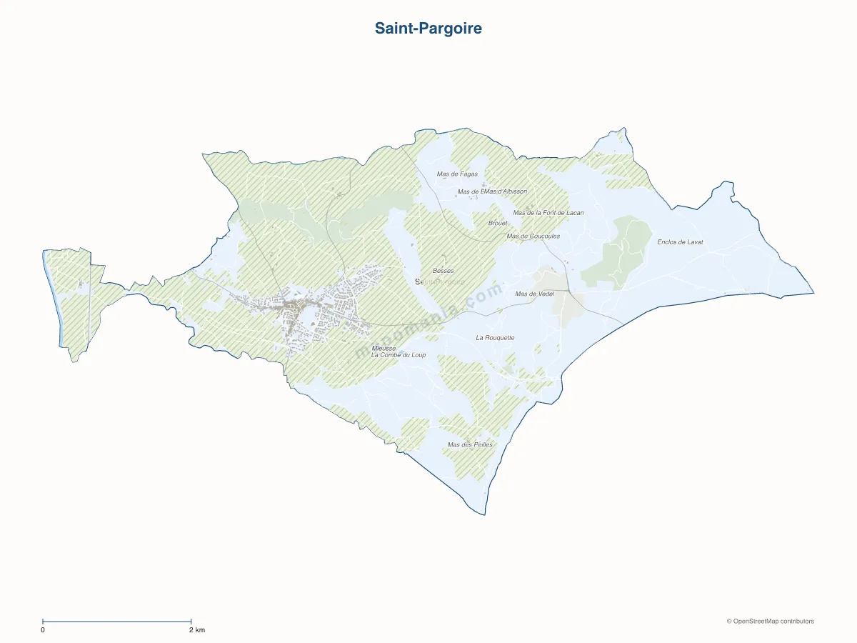 Carte de Saint-Pargoire à personnaliser