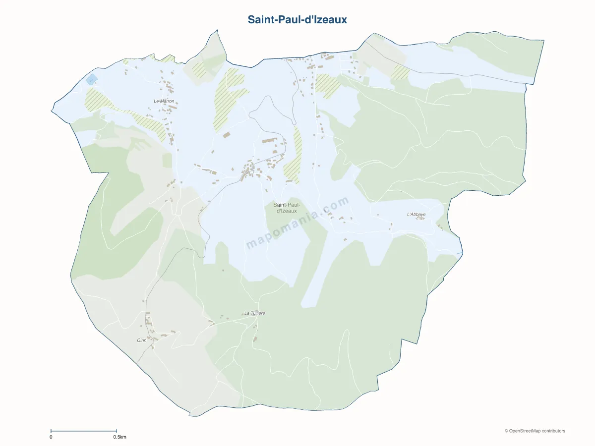 Carte de Saint-Paul-d'Izeaux à personnaliser