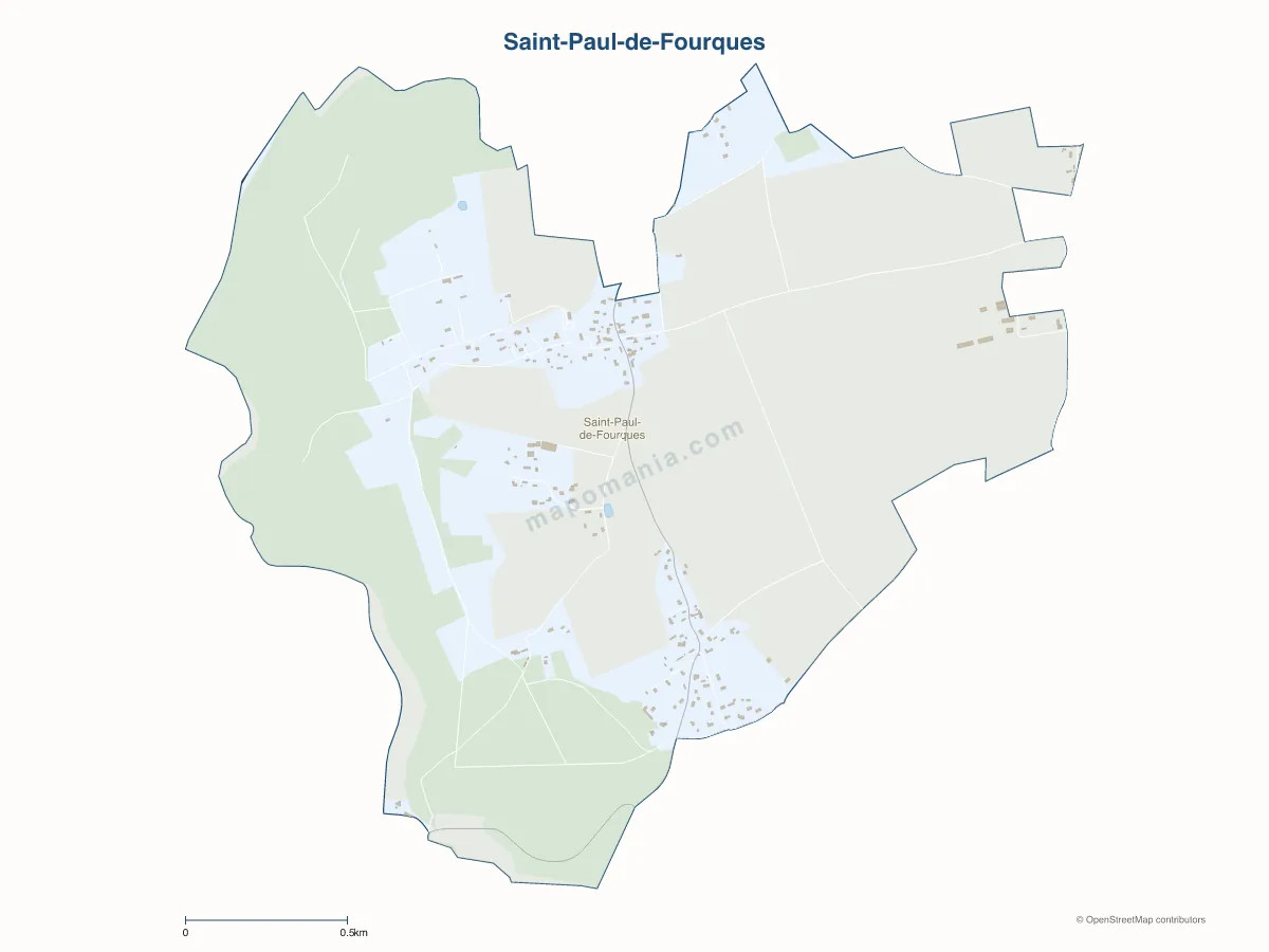 Carte de Saint-Paul-de-Fourques à personnaliser