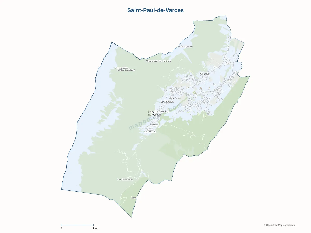 Carte de Saint-Paul-de-Varces à personnaliser