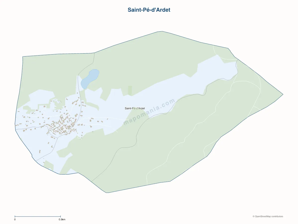 Carte de Saint-Pé-d'Ardet à personnaliser