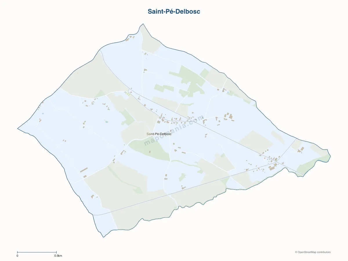 Carte de Saint-Pé-Delbosc à personnaliser