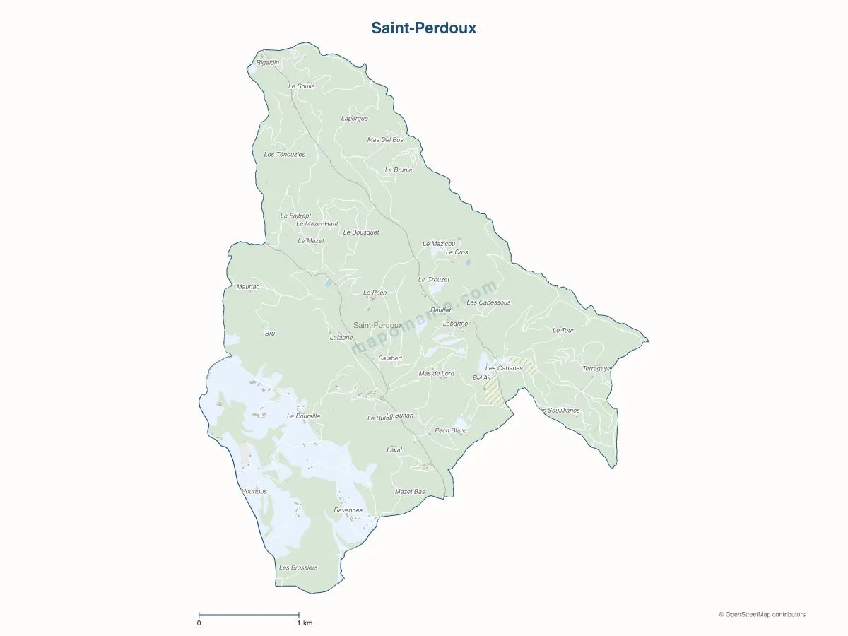 Carte de Saint-Perdoux à personnaliser