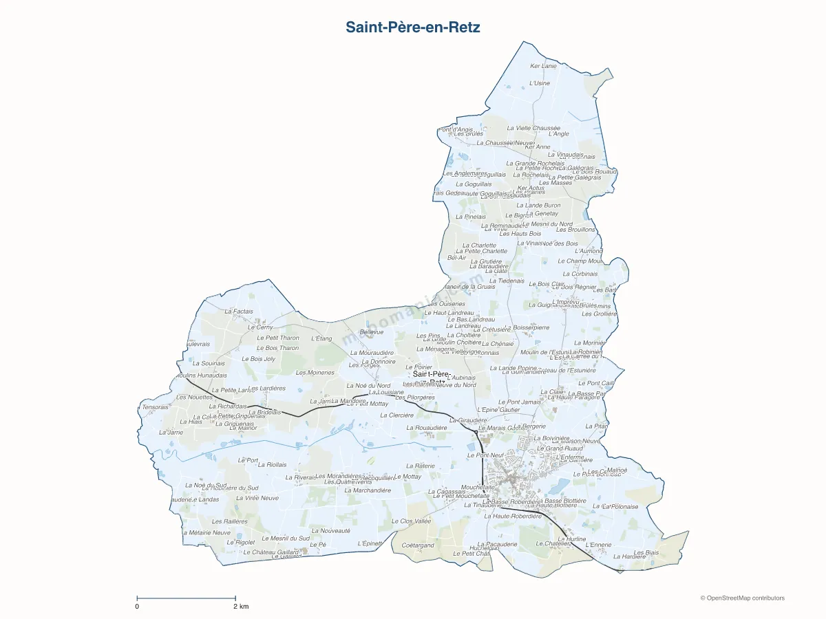 Carte de Saint-Père-en-Retz à personnaliser