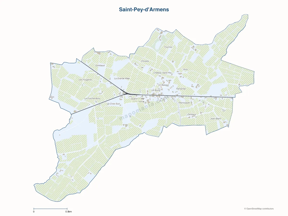 Carte de Saint-Pey-d'Armens à personnaliser