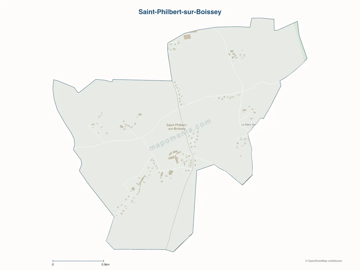 Carte de Saint-Philbert-sur-Boissey à personnaliser