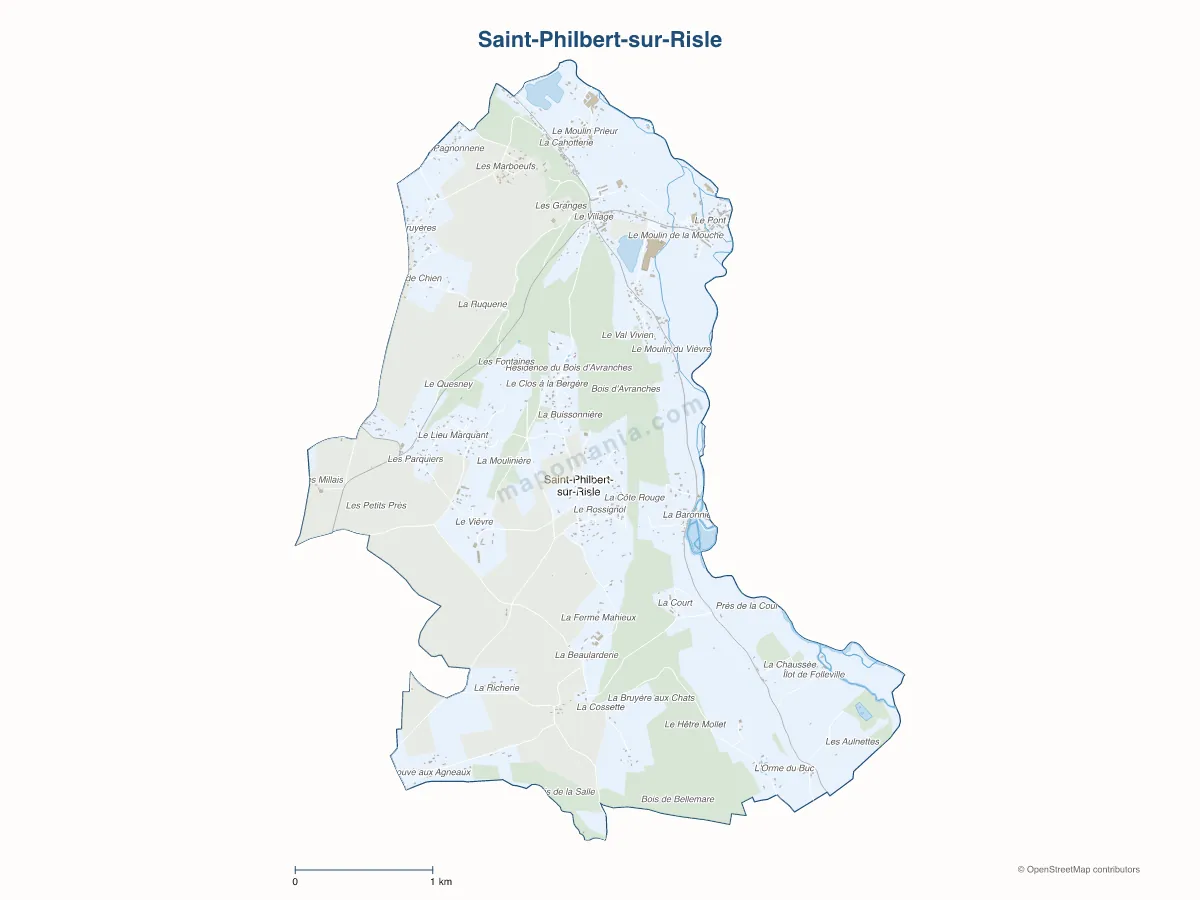 Carte de Saint-Philbert-sur-Risle à personnaliser