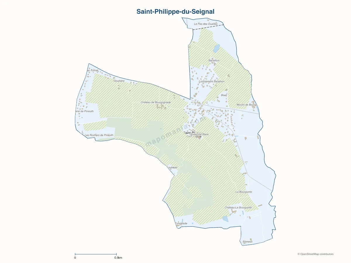 Carte de Saint-Philippe-du-Seignal à personnaliser